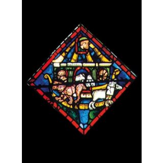 TRANSPARENTE POSTKARTE,  Chartres-Glasfenster Karte Nr. 35