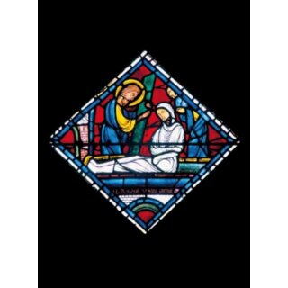 TRANSPARENTE POSTKARTE,  Chartres-Glasfenster Karte Nr. 36