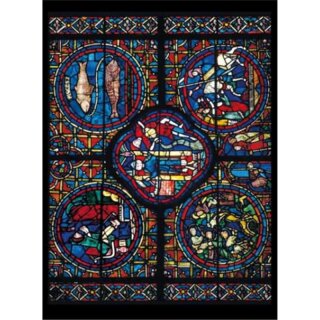 TRANSPARENTE POSTKARTE,  Chartres-Glasfenster Karte Nr. 43