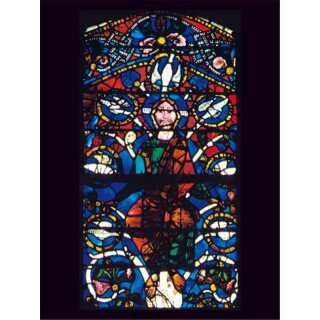 TRANSPARENTE POSTKARTE,  Chartres-Glasfenster Karte Nr. 29