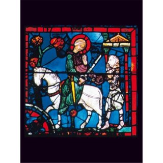 TRANSPARENTE POSTKARTE,  Chartres-Glasfenster Karte Nr. 34