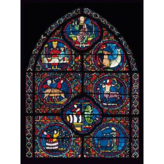 TRANSPARENTKARTEN,  Glasfenster der Kathedrale von Chartres Karte Nr. 040
