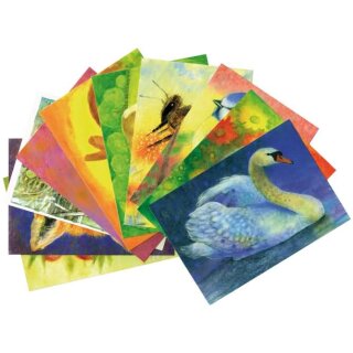 KUNSTPOSTKARTEN,  10 Kunstpostkarten mit Darstellungen von Tieren für die zweite Klasse (Paket 1)