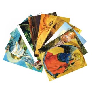 KUNSTPOSKARTEN,  10 Kunstpostkarten mit Engel-Motiven